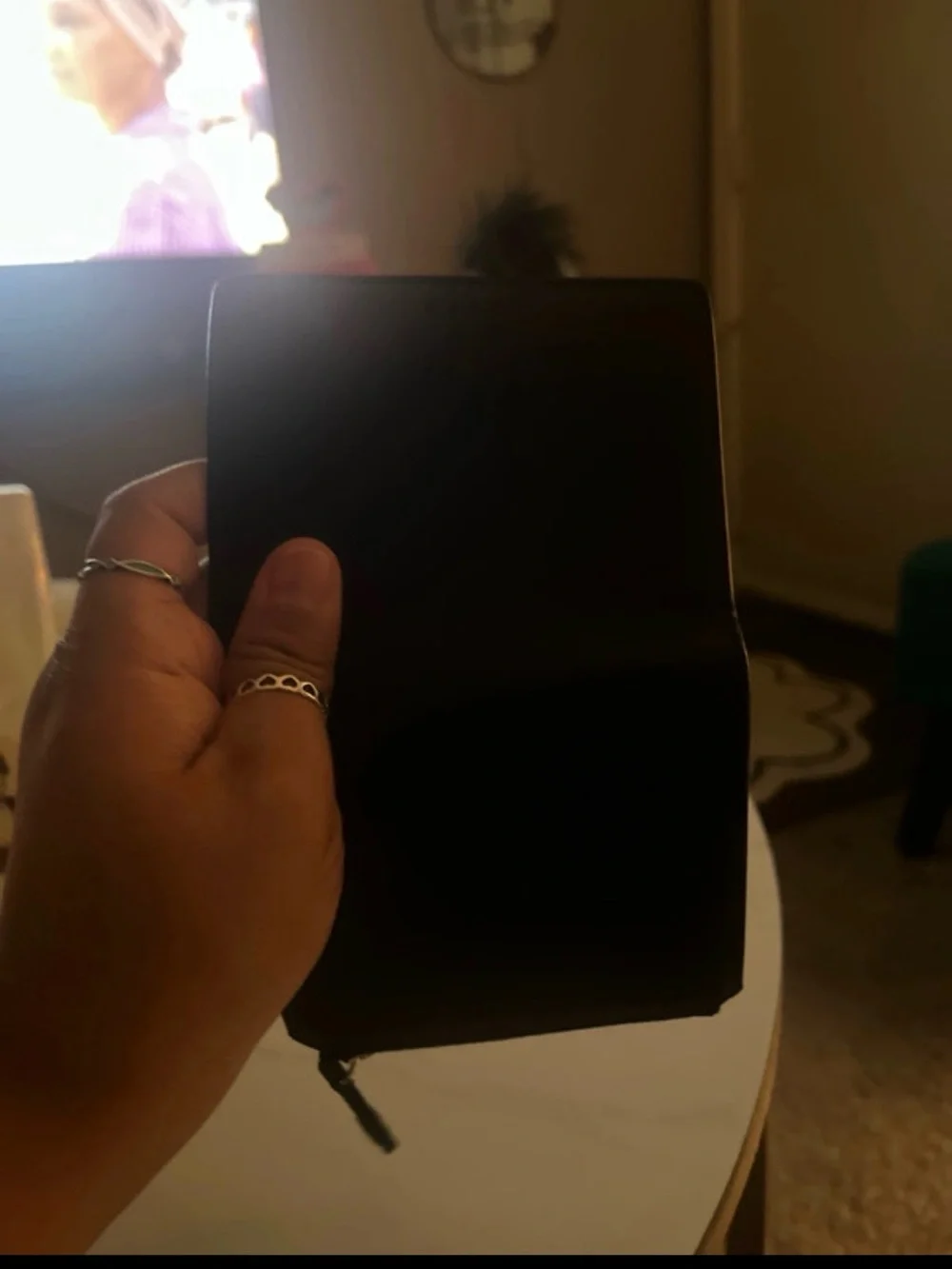 Coach Black Leather Zip Card Pouch